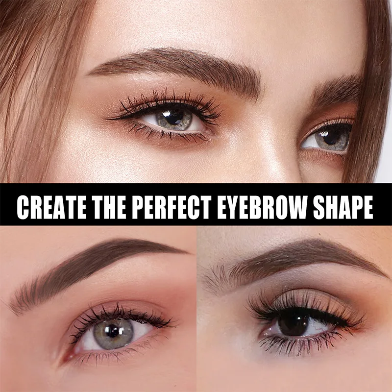 Eyebrow Powder Stamp Tint Stencil Eyebrow Enhancers Cosmetics Professional Makeup Waterproof One Step Brow Stamp Shaping Kit