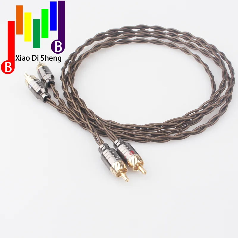 مرحبا نهاية أودين الفضة مطلي RCA ربط كابل RCA إلى RCA كابل الصوت التناظرية كابل فونو كابل ل CD AMP hifi