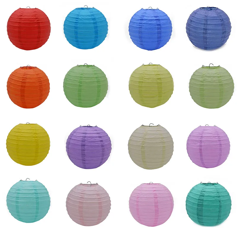 30PCS 6'' Chinese Paper Lantern Round Lamp Wedding Decor Glim Festival Decoration Lampion Party Scaldfish