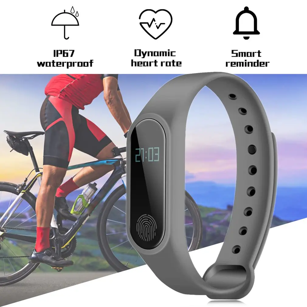 2018 IP67 M2สมาร์ทสายรัดข้อมือ OLED หน้าจอสัมผัส BT 4.0สร้อยข้อมือออกกำลังกาย Tracker Heart Rate การตรวจสอบการนอนหลับ Pedometer สมาร์ทนาฬิกา