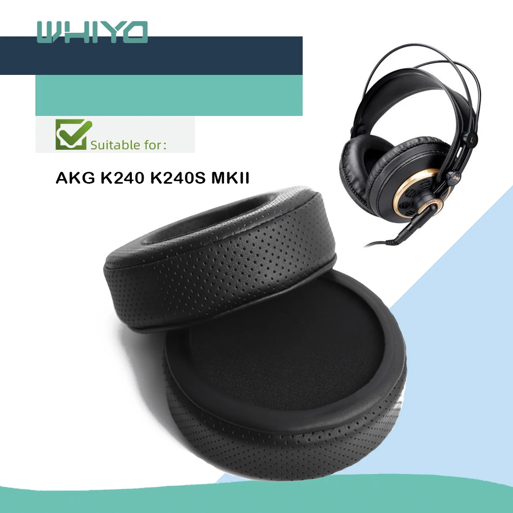 

Whiyo Replacement Ear Pads for AKG K240 K240S MKII Headphones Cushion Sleeve Velvet Earpad Cups Earmuffes Cover