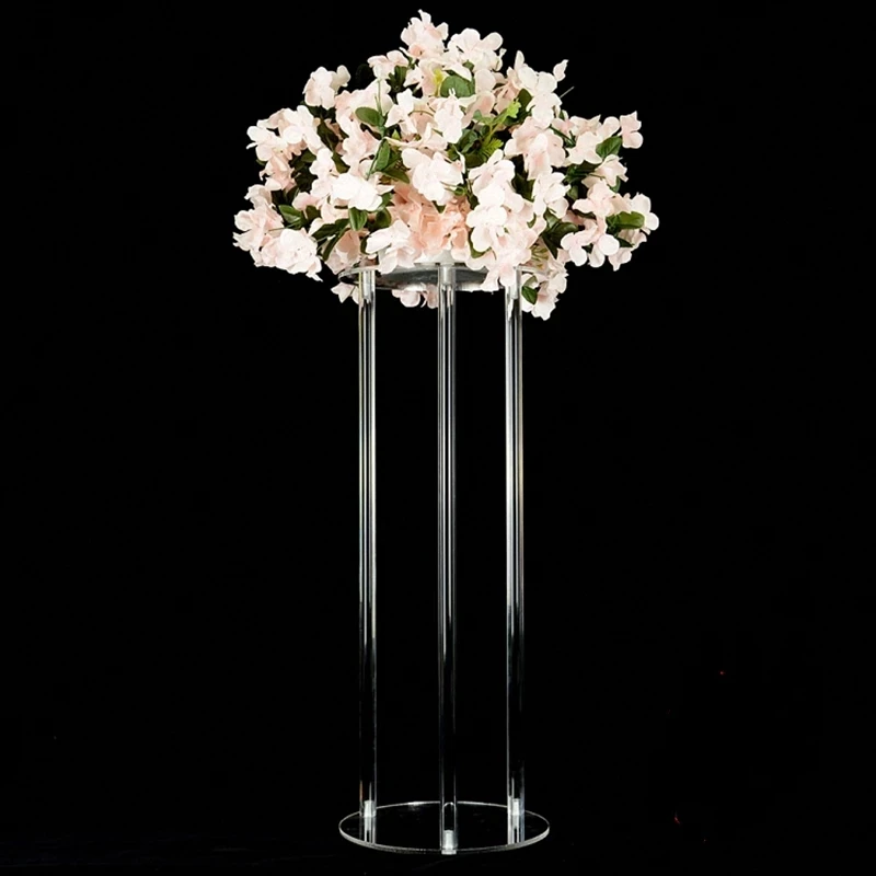 

10pcs/ Lot Table Flower Rack 60 /80 /100 CM Tall Acrylic Crystal Wedding Road Lead Wedding Centerpiece Event Party Decoration