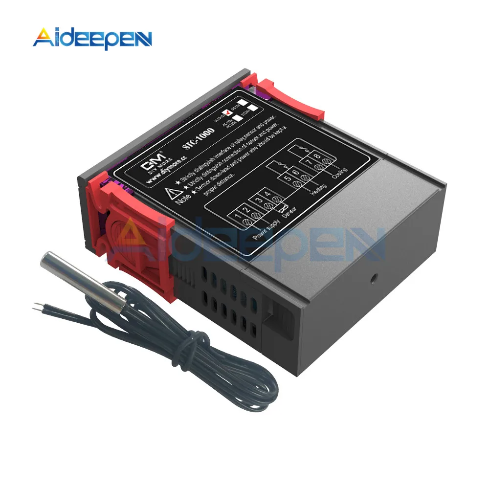 STC-1000 STC 1000 LED Digitaler Thermostat Temperaturregler Thermoregulator Relais Heizung Kühlung für Inkubator AC 110-220V – Detail 17