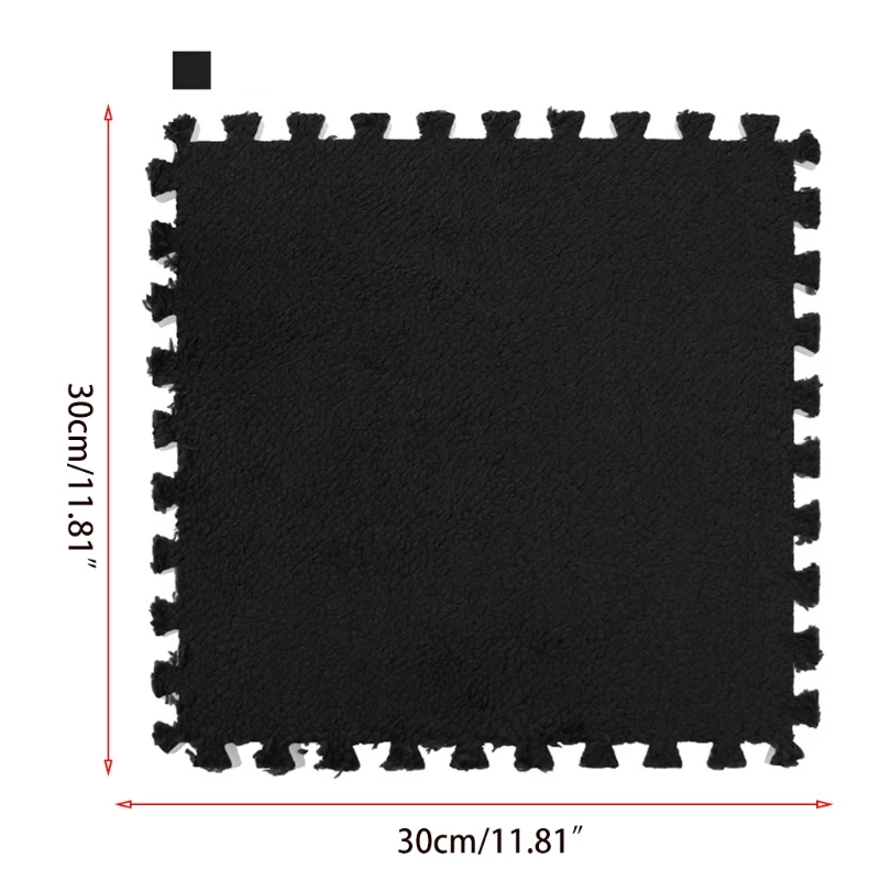 DIY Jigsaw Plush Carpet Baby Puzzles Playmat Area Rug Interlocking Foam Tile Mat