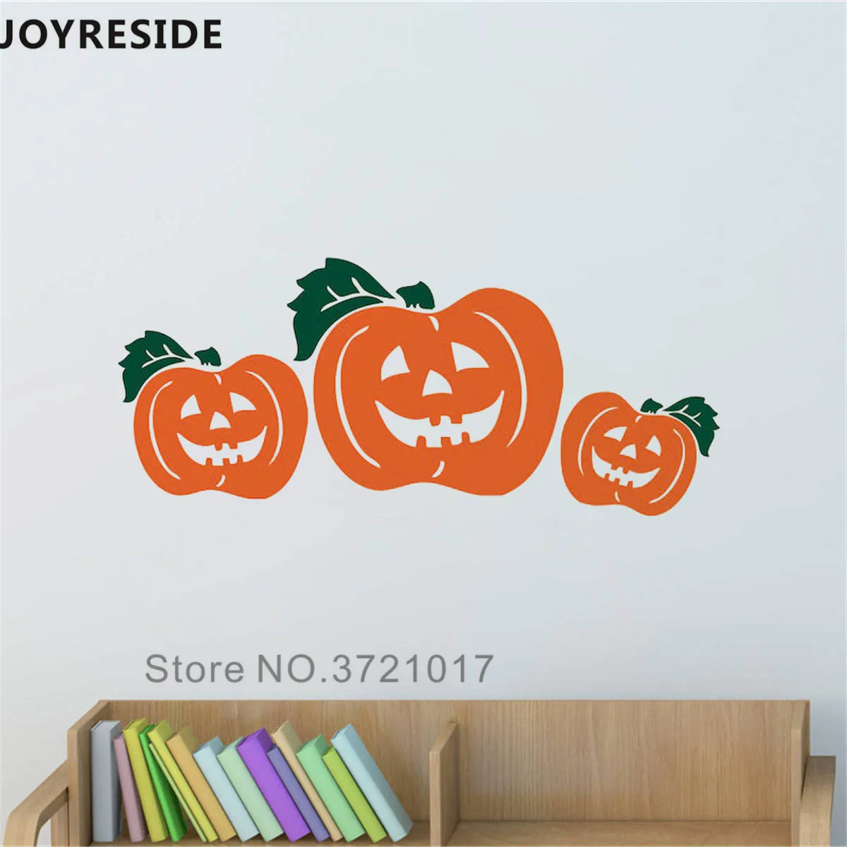 

JOYRESIDE Pumpkin Wall Stickers Halloween Art Wall Decal Home Halloween Party Decoration Vinyl Wall Stickers Pumpkins WM037