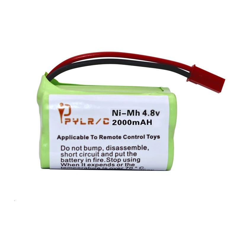 (JST)4.8V 2000mah NiMH Battery And Charger For Rc toys Cars Tanks Robots Guns Boats 2000mah AA 4.8V Rechargeable Battery Pack