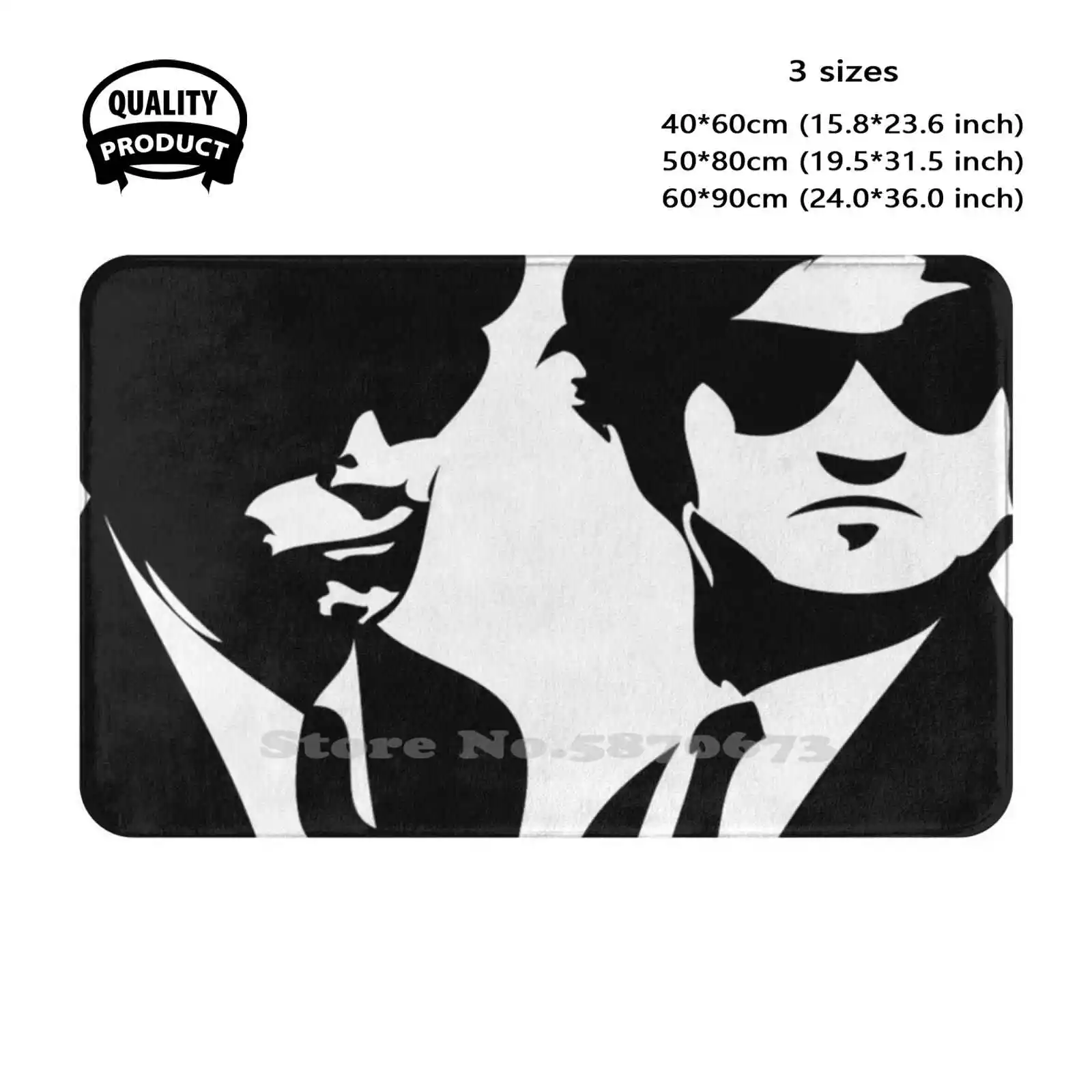 The Blues Brothers Soft Cushion Home Carpet Door Mat Car Rug Blues Brothers American Soul Revivalist Band Sketch 1978 Musical