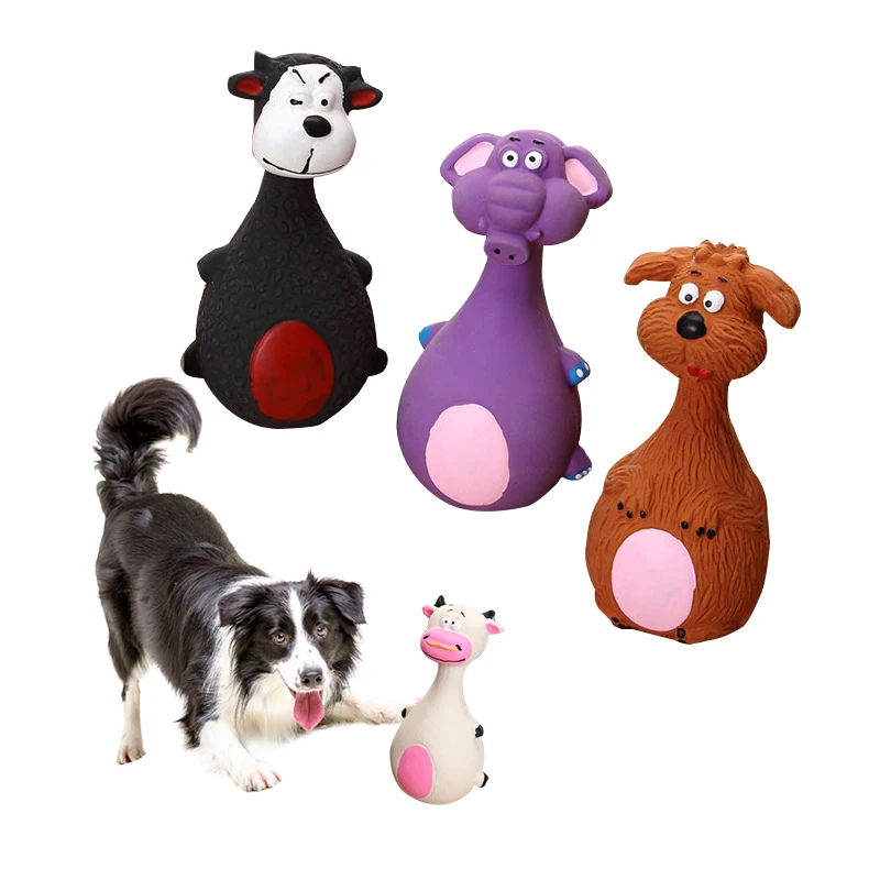 Cute Cartoon Pet Dog Toy Vocal Latex Bite-Resistant Molar dogs Toy Cartoon voice latex cute cartoon toys