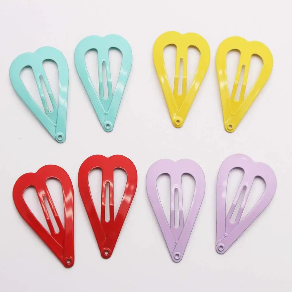 100PCS Snap Clips No Slip Metal Hair Barrettes Cute Printed Hairpins Hair Accessories Clips for Girls Kids Teens Women