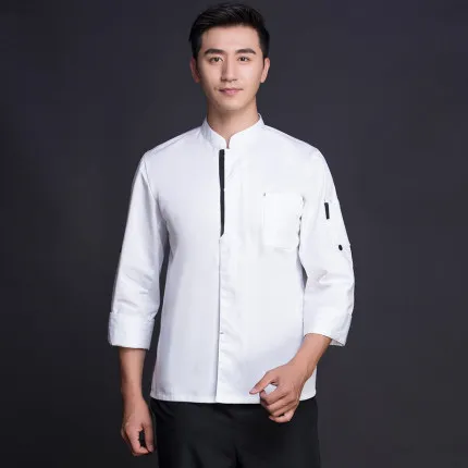 2020 High Quality unisex chef uniform Hotel Kitchen work clothes Short Sleeved Chef Restaurant uniform cooking shirt Jacket