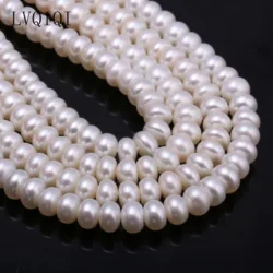 Natural Freshwater Pearls Beads High Quality 36 cm Punch Loose Pearls Bead For Jewelry Making DIY Women Necklace Bracelet 6-7 mm