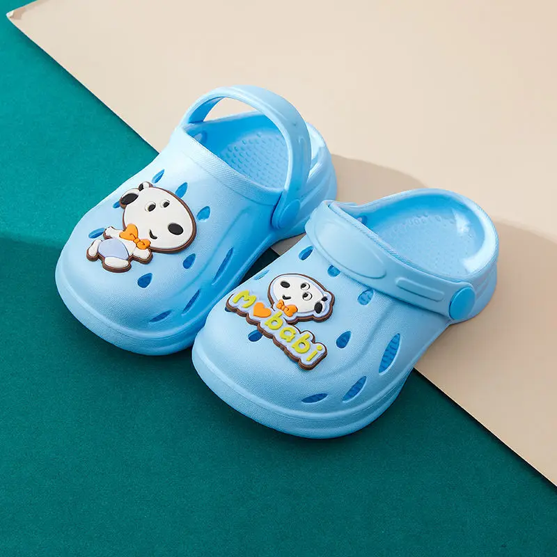 Children's Slippers Summer Cute Dog Boys Cartoon Non-slip Female Soft-soled Sandals Hollow Out Shoes Bathing Babies Kids Clogs