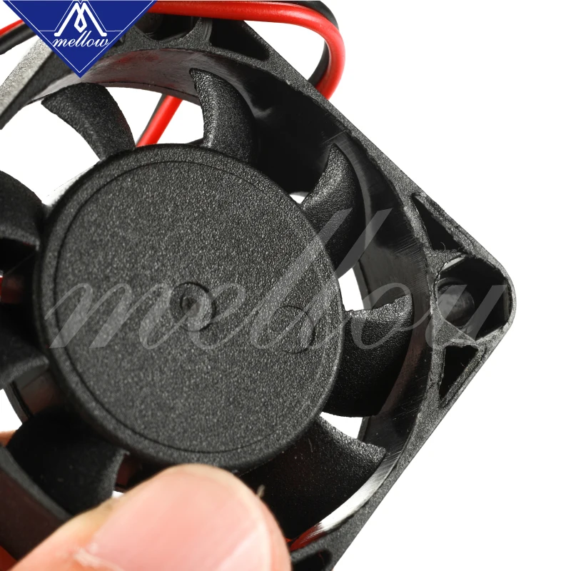 Łagodny 1 szt. Podwójne łożysko kulkowe 4010 wentylator do drukarki 3D 12 V/24 V mała wytłaczarka chłodząca Hotend specjalna konstrukcja 2-przewodowa — zdjęcie produktu 5