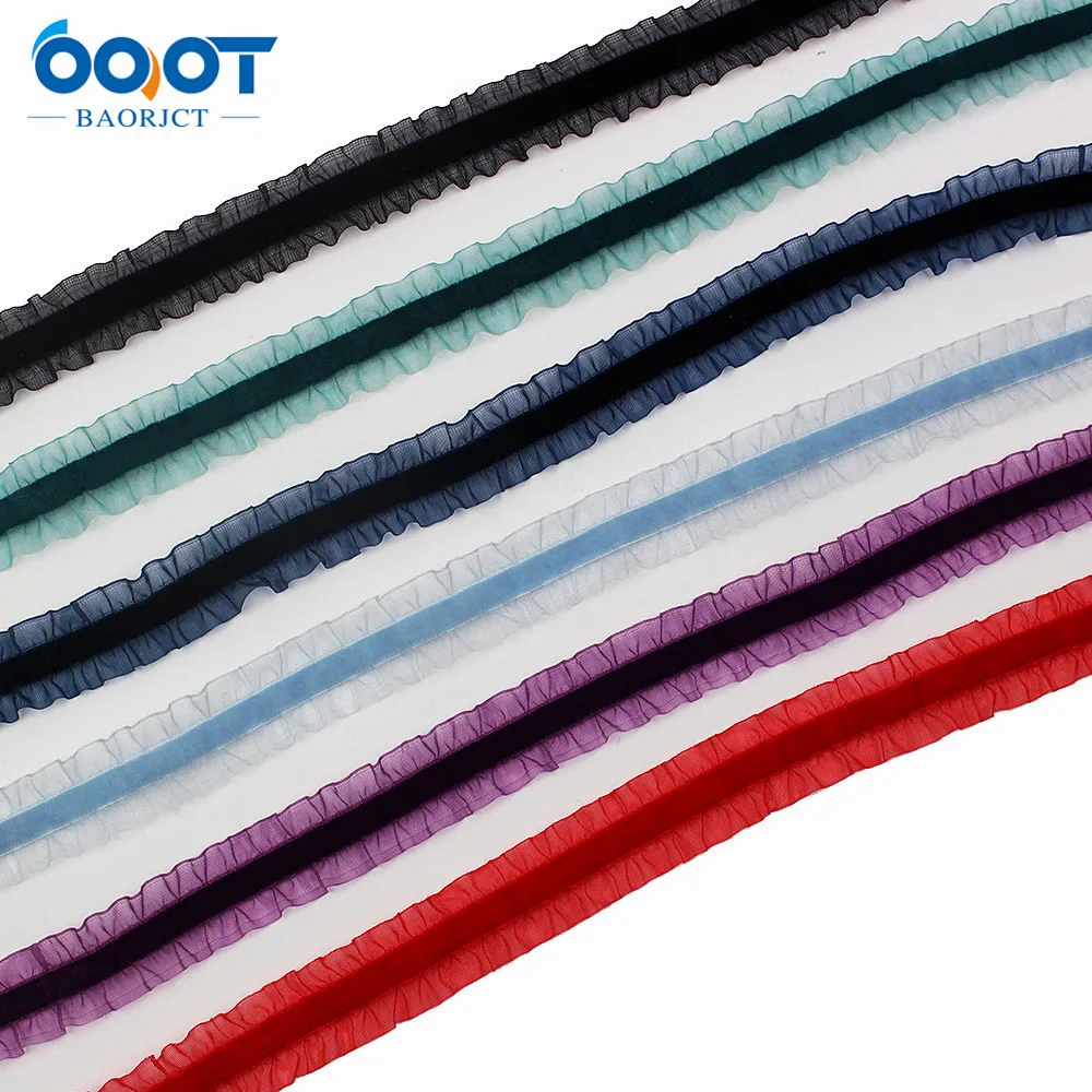 L-20718-709,10yards 3/4''(20mm) Bilateral skirt Solid color elastic folds elastic hair band girl hair band DIY handmade material