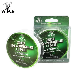 W.P.E Brand Nylon Line 100m/150m/300m/500m 0.23mm-0.60mm Strong Monofilament 3.8KG-22KG Carp Fishing Line Japanese Material