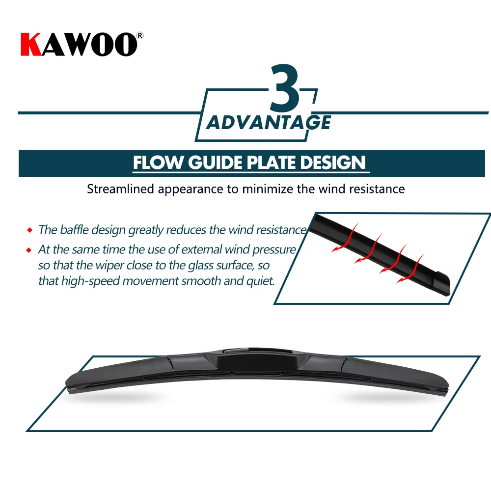 KAWOO 2pcs Car Wiper Blade 26\