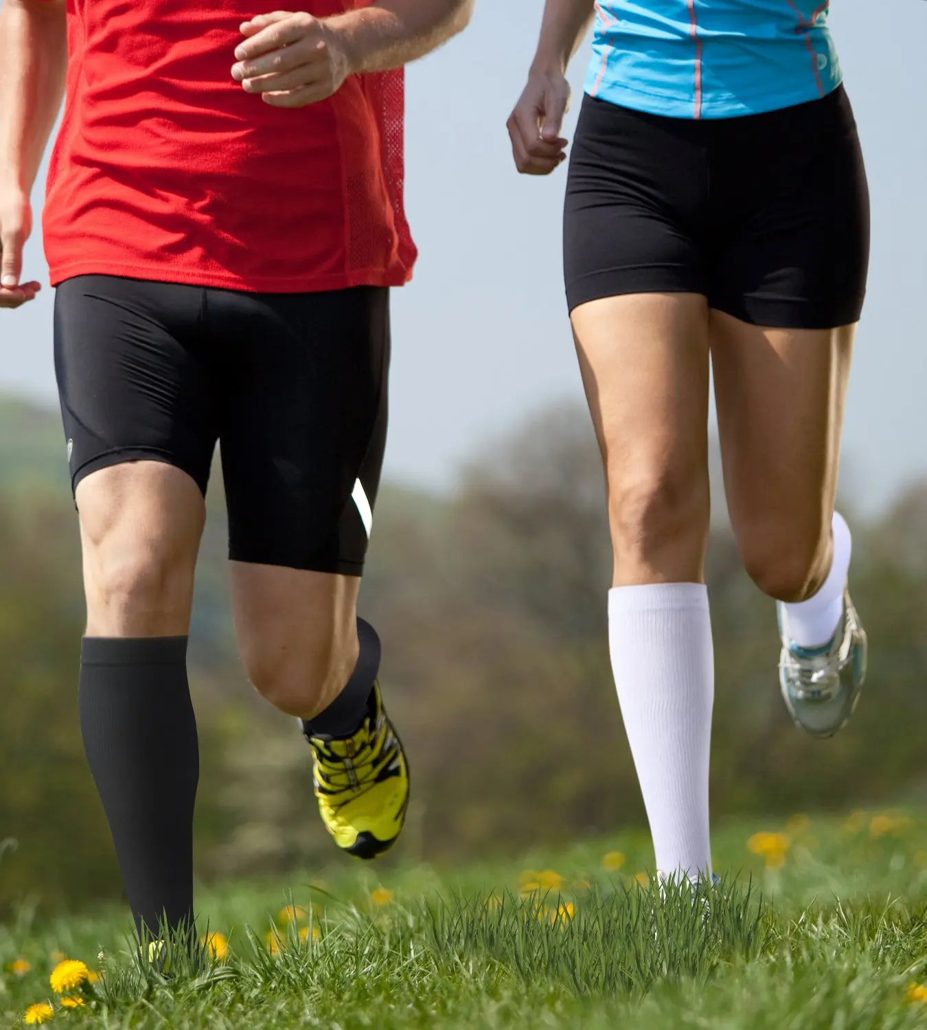 Meias Esportivas de Compressão para Homens e Mulheres, Joelho Alto, 30mmHg, Edema Médico, Varizes, Corrida, Esporte, 5 Pares por Embalagem