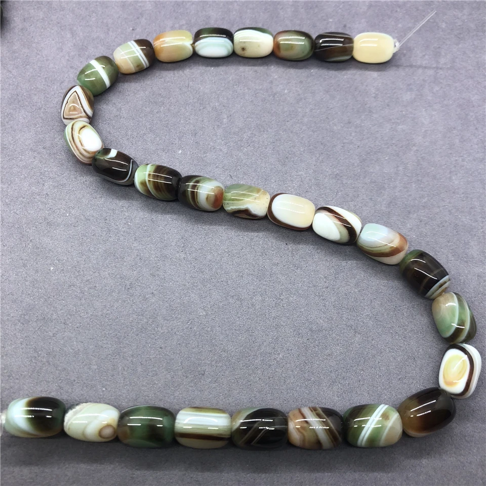 New Stripe Malachite Bucket Beads Separated Natural Loose Stone Diy for Jewelry