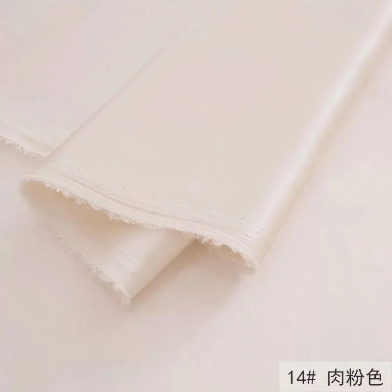 2 Meters 19 Mm Elastic Silk Satin Fabric 108 Cm Width Skin Pink Champagne Blue White Colors 80 Gsm  Sample Testing