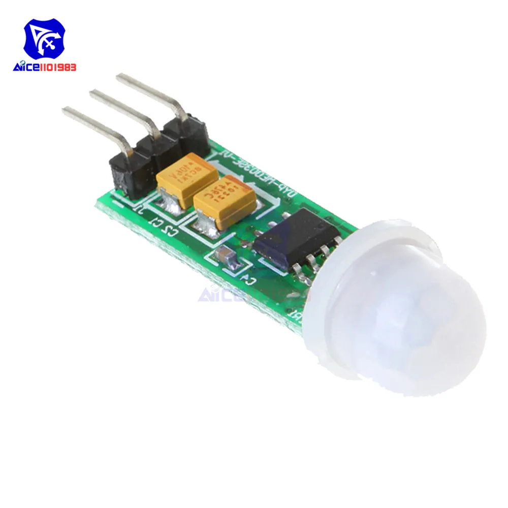 HC-SR501 HC-SR505 Einstellbares IR-Pyroelektrisches Infrarot-Bewegungserkennungsmodul AM312 Modul Bewegungssensor SR501 Halterung für Arduino – Detail 6
