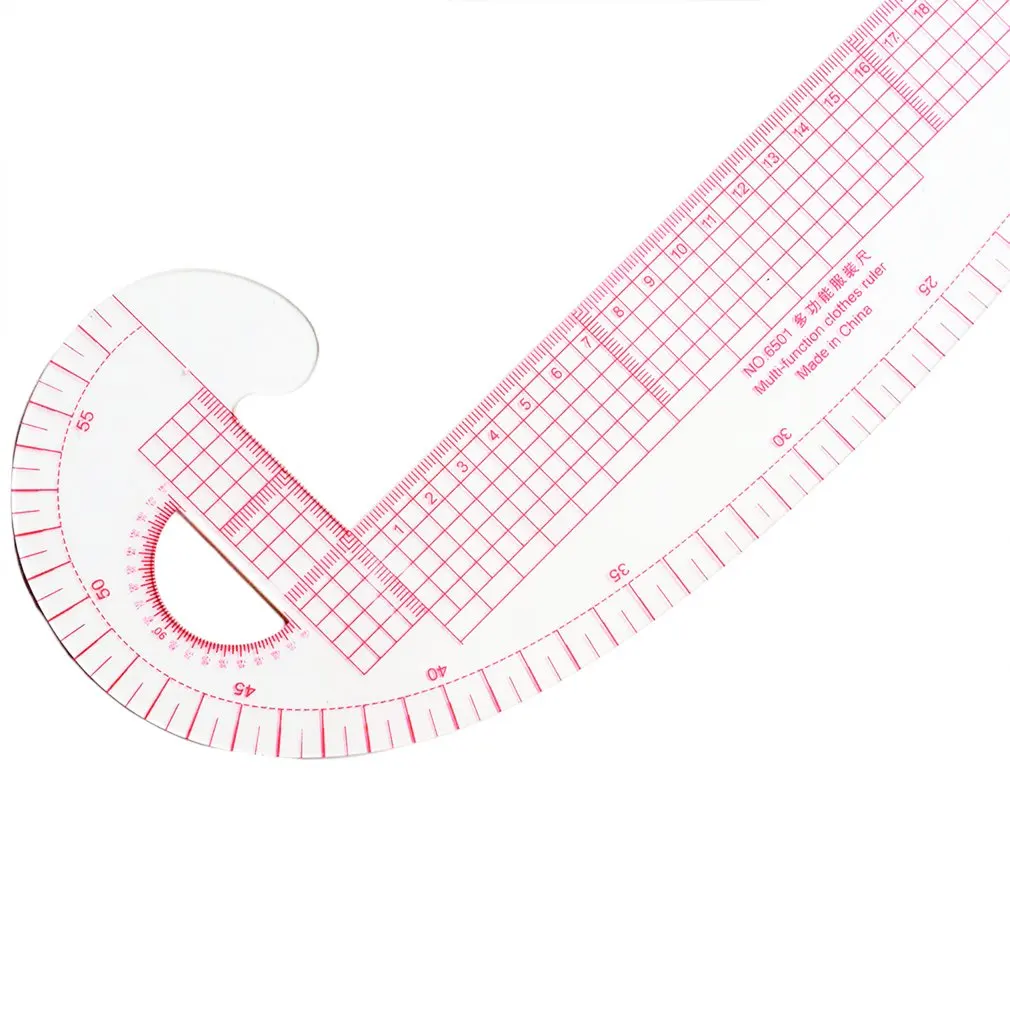 Multifunction 6501 Plastic French Curve Sewing Ruler Measure Tailor Ruler Making Clothing 360 Degree Bend Ruler Tools