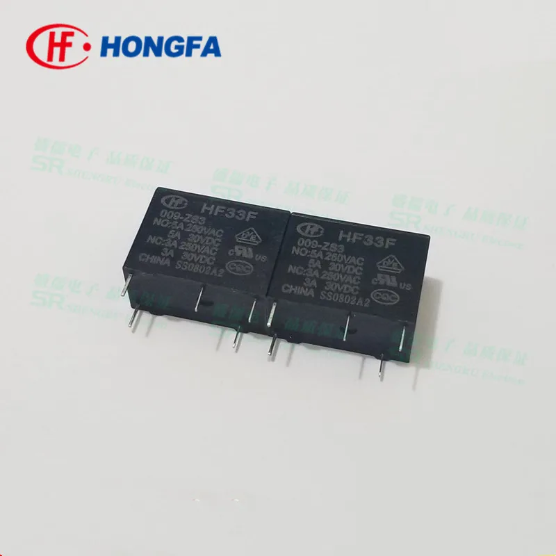 

JZC-33F HF33F-009-ZS3 9VDC 3A 250VAC relays