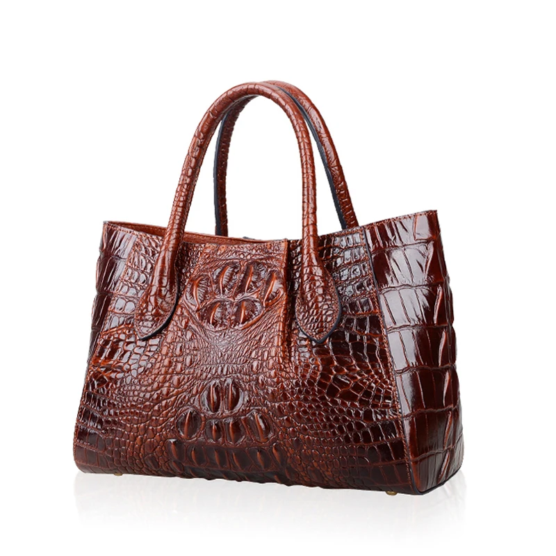 Quality Women Genuine Leather Bag Cowhide Leather Crocodile Pattern Women\'s handbags Luxury Designer bags 2021 women\'s brand