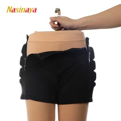 Protector de cadera de Patinaje Artístico de tamaño personalizado, soporte de seguridad deportivo, alfombrilla protectora con cremallera, negro