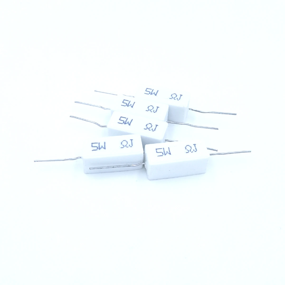 

10Pcs 5W 100R 120R 150R 100ohm 120ohm 150ohm 100 120 150 Horizontal Ceramic Cement Power Resistor Resistance 5% R Ohm