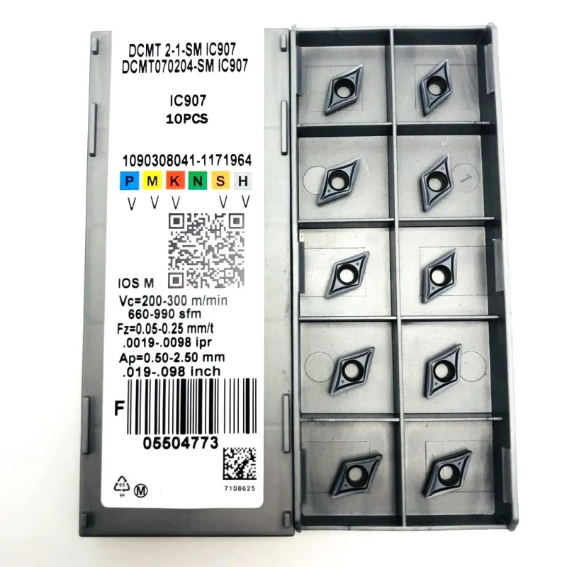 DCMT070204 SM IC907 IC908 utensile per tornitura esterna utensile per tornitura in metallo utensile per tornio a lama CNC strumento per taglio in carburo di tungsteno promozione