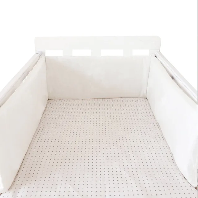 Nordic Sterren Babybed Dikker Bumpers Rits Ontwerp Een stuk Wieg Rond Kussen Cot Protector Kussens 200*30 CM