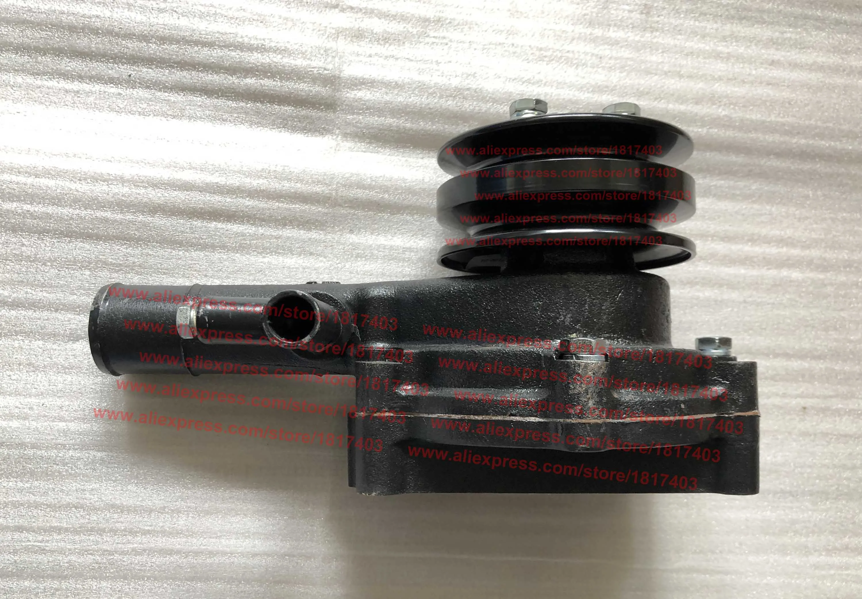 Y385T-11103 Water pump (two-groove pulley) + 480G-11107 gasket, Yangdong YD385 / YD380 engine parts, YND490T-11100-1, N385T-A020