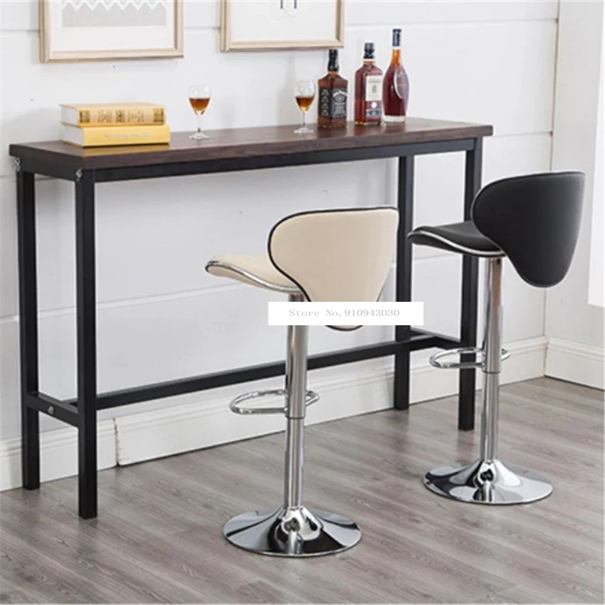 Silla de barra giratoria de acero inoxidable, taburete de Bar con respaldo, cojín suave, altura ajustable, 58-78CM