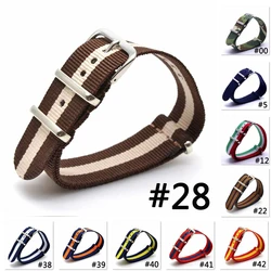 16mm 18mm 20mm Nylon Watch Strap Army Sport Canvas Strap Substitute DW Watch Braided Watch Band Buckle Belt