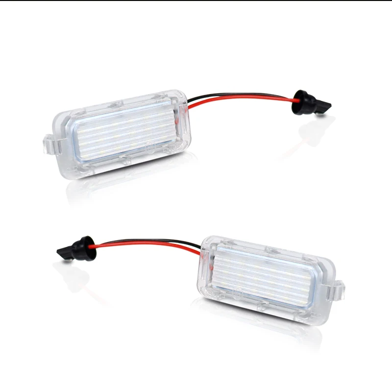 iJDM For Ford Explorer Escape Explorer Fiesta Fusion Lincoln MKC CAN-bus Xenon White 3W 18-SMD LED Car License Plate Lights 12V