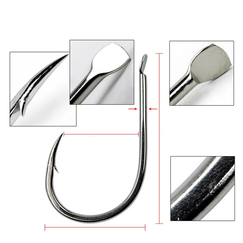 100 adet/grup 7 boyut dikenli - Fishing Hook Circle incelemesi ve fiyatı