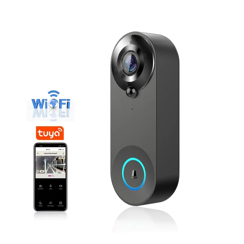 

Tuya HD 1080P Smart Home WIFI Doorbell Camera Wireless Intercom Video Door Phone Night Vision Rechargeable Visual Door Viewer