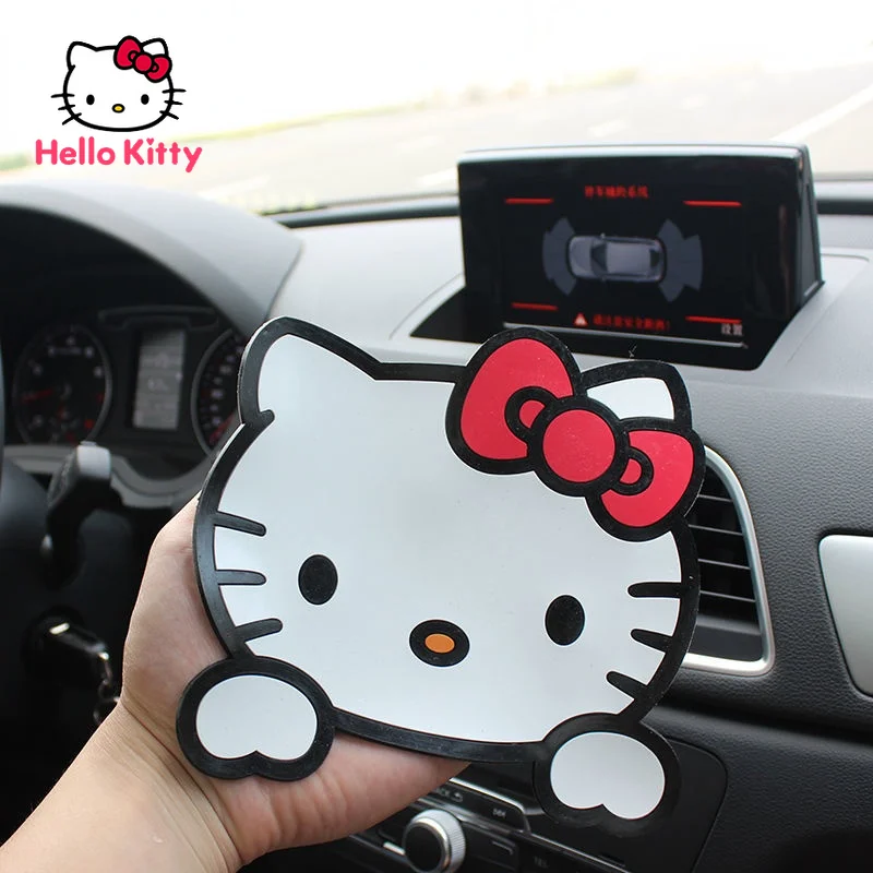 TAKARA TOMY Hello Kitty Cute Cartoon Car Anti-slip Ma Creative Car Mobile Phone Silicone Pad Center Console Decorative Ornaments