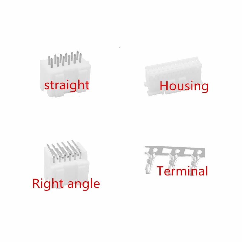 SPH 2.0mm Car Connector PADP 20V Latch Socket Pin Header straight Right angle JST Housing terminal 2*3/4/5/6/7/8/9/10/12p