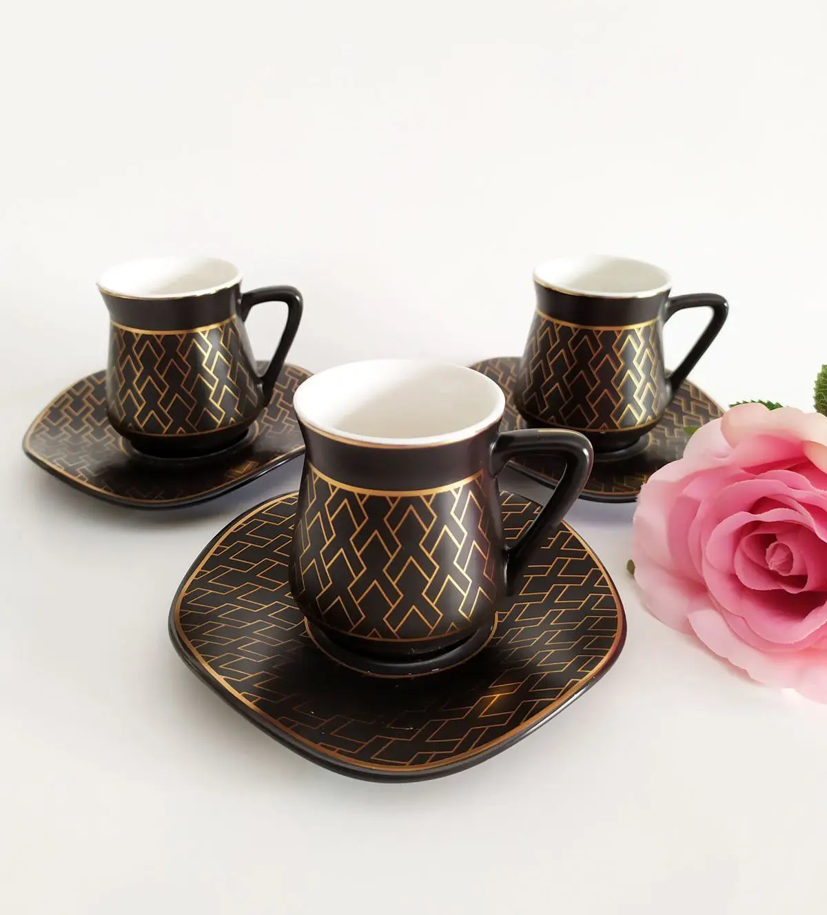 DOLBOVI Dark Gilt coffee cup Takımı-6 Personality mug кружка coffee cup cup