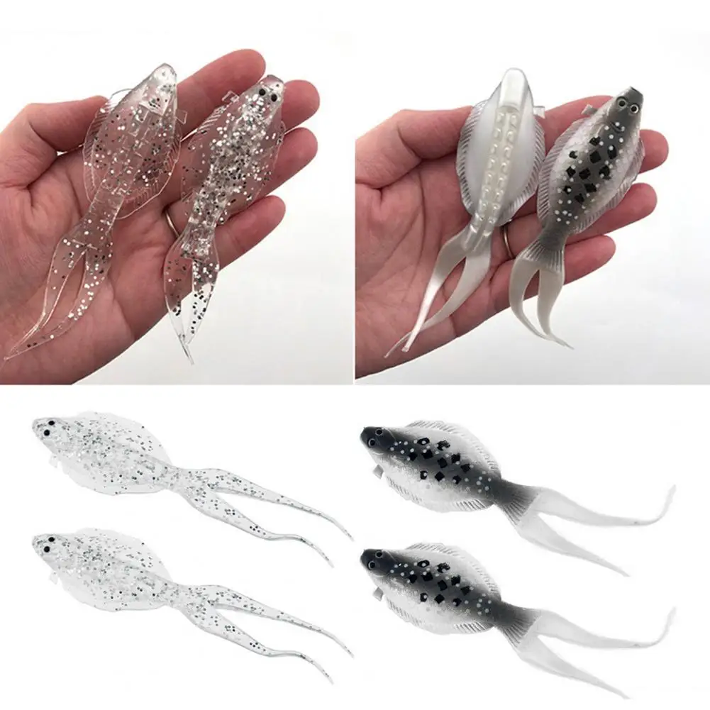 Attract Fish Lightweight Flatfish Soft Fork Tail Fishing Lure for Outdoor