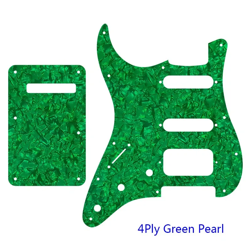 Custom Guitar Parts - For Left Handed USA 72'11 Screw Hole Standard St Humbcker Hss Guitar Pickguard Scratch Plate & Back Plate