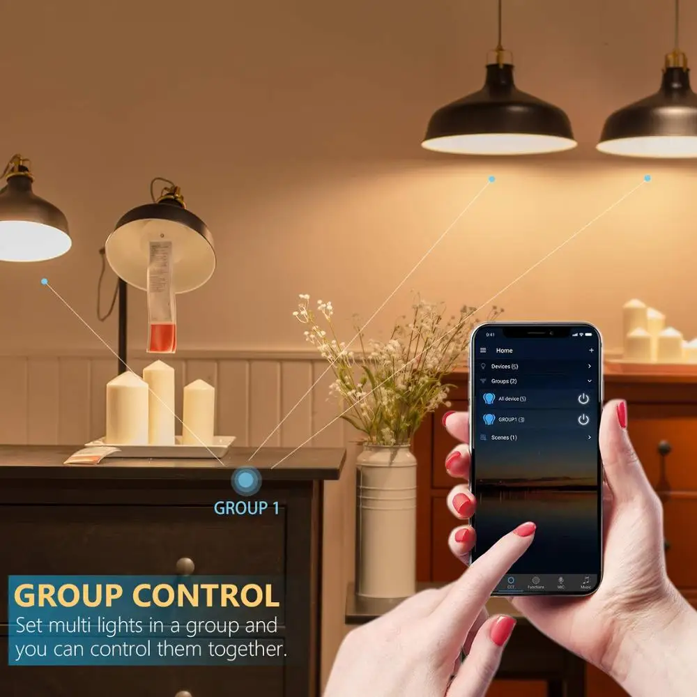 Tuya الذكية ضوء واي فاي لمبة 9 واط اللون تغيير RGB LED لمبة E27 100-265 فولت عكس الضوء الموقت وظيفة ماجيك لمبة ل اليكسا جوجل المنزل