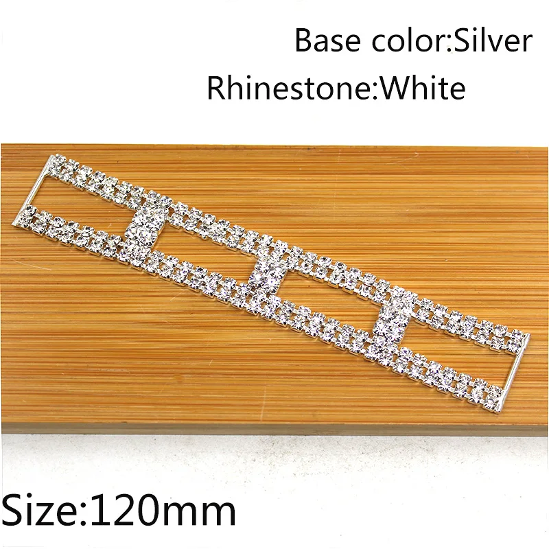 10pcs/lot 120mm Crystal Rhinestone Chain Bikini Connectors Buckles Clothing Decoration Buckle for Women Beachwear Connector