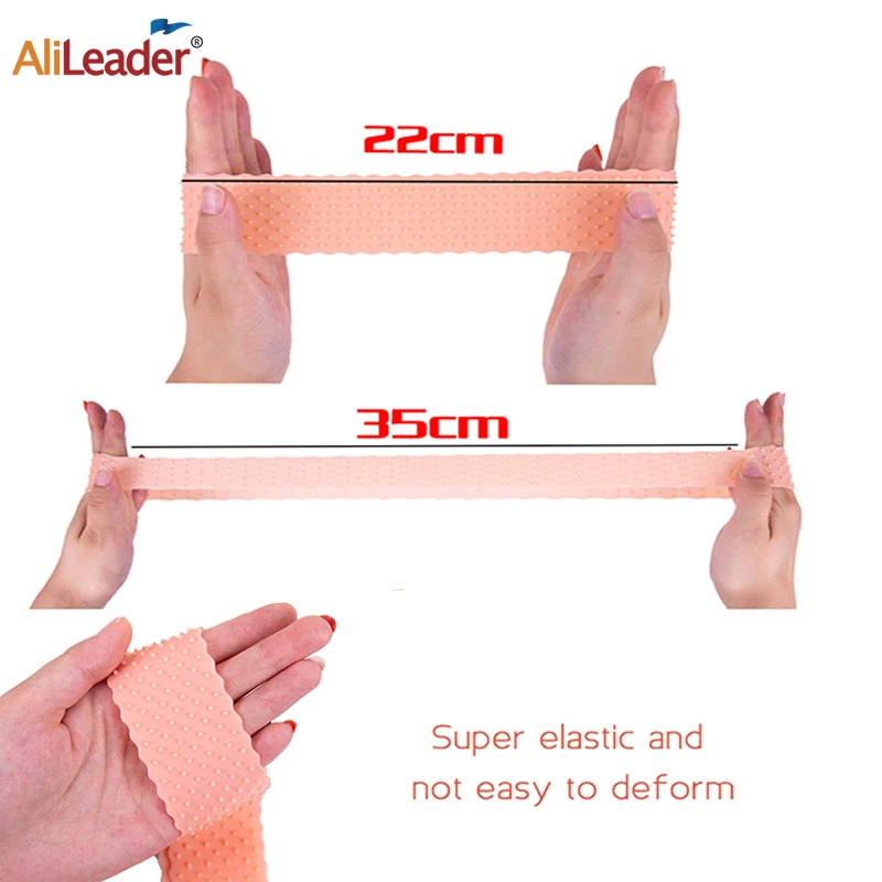 Alileader parrucca Grip fascia regolabile in Silicone per parrucche frontali in pizzo fascia in Silicone 22Cm fascia per capelli in gomma ad alta