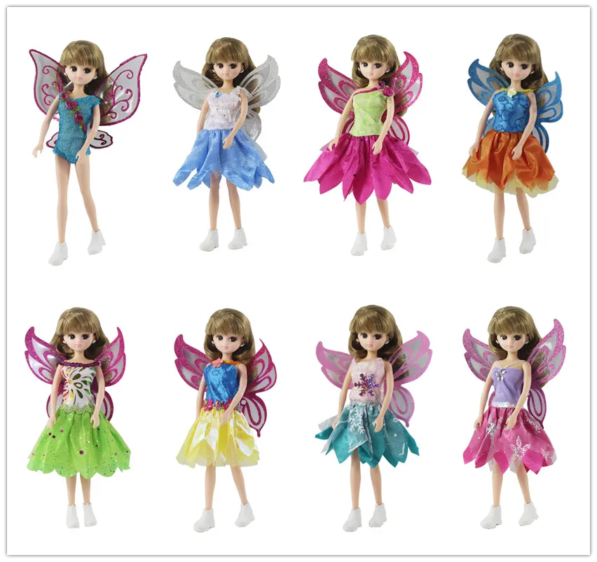 

Cute Wings skirt angel dress for Blythe 6 points baby Azone Rieger Licca Doll Clothing no doll