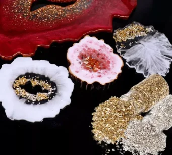 Glas- und Metallgranulat, Harzfüllungen, Kristall-UV-Epoxidharzfüller für DIY-Bastelarbeiten, Nagelkunst, Schmuckherstellung, Harzformdekorationen – Detail 8