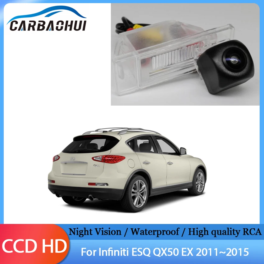 

Backup Rear View camera HD Night Vision High quality RCA license plate Camera For Infiniti ESQ QX50 EX 2011 2012 2013 2014 2015