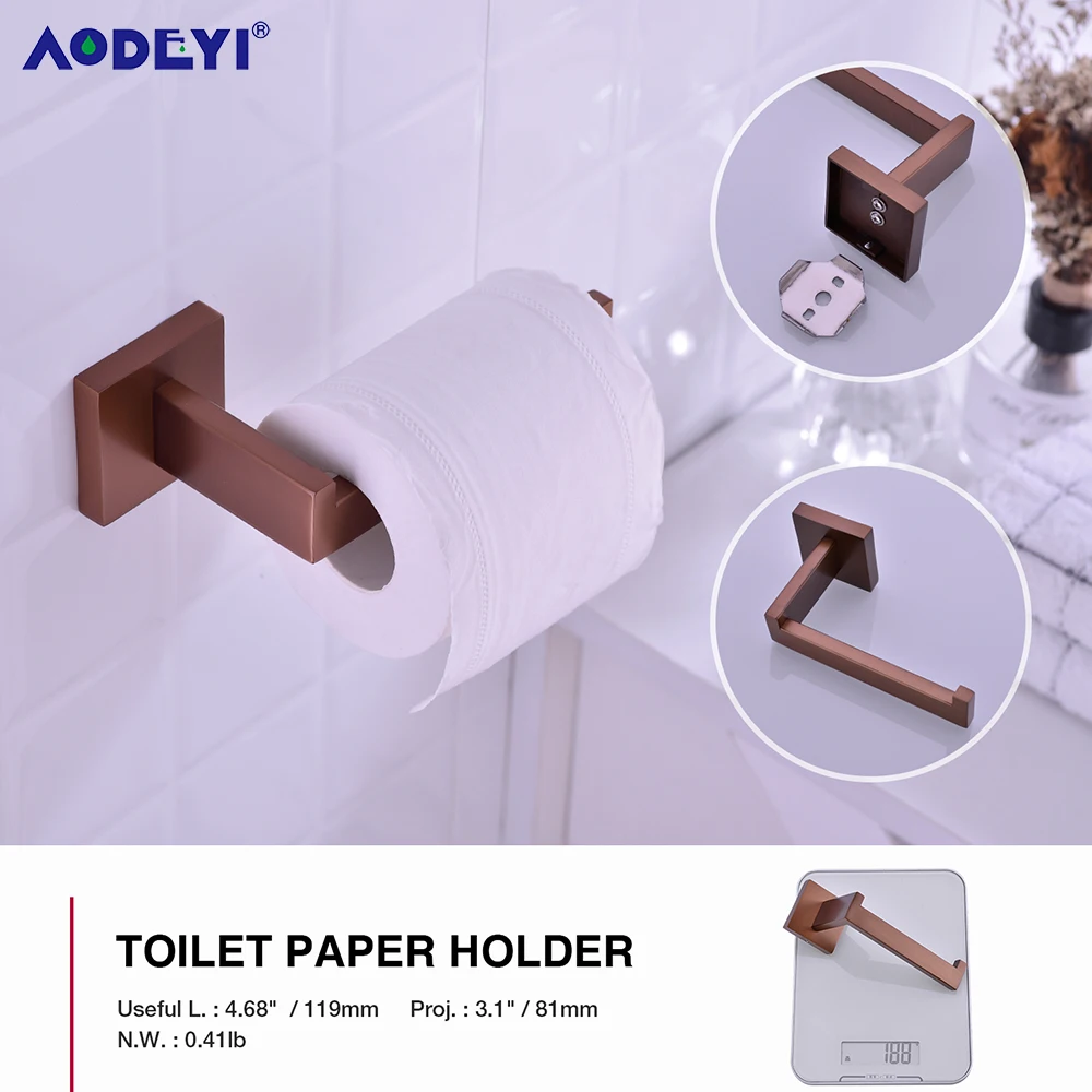 Bathroom Accessories Toilet Paper Holder Brushed Rose Gold Towel Hooks Stainless Steel Bedroom Wall Mount Bath Hardware Sets