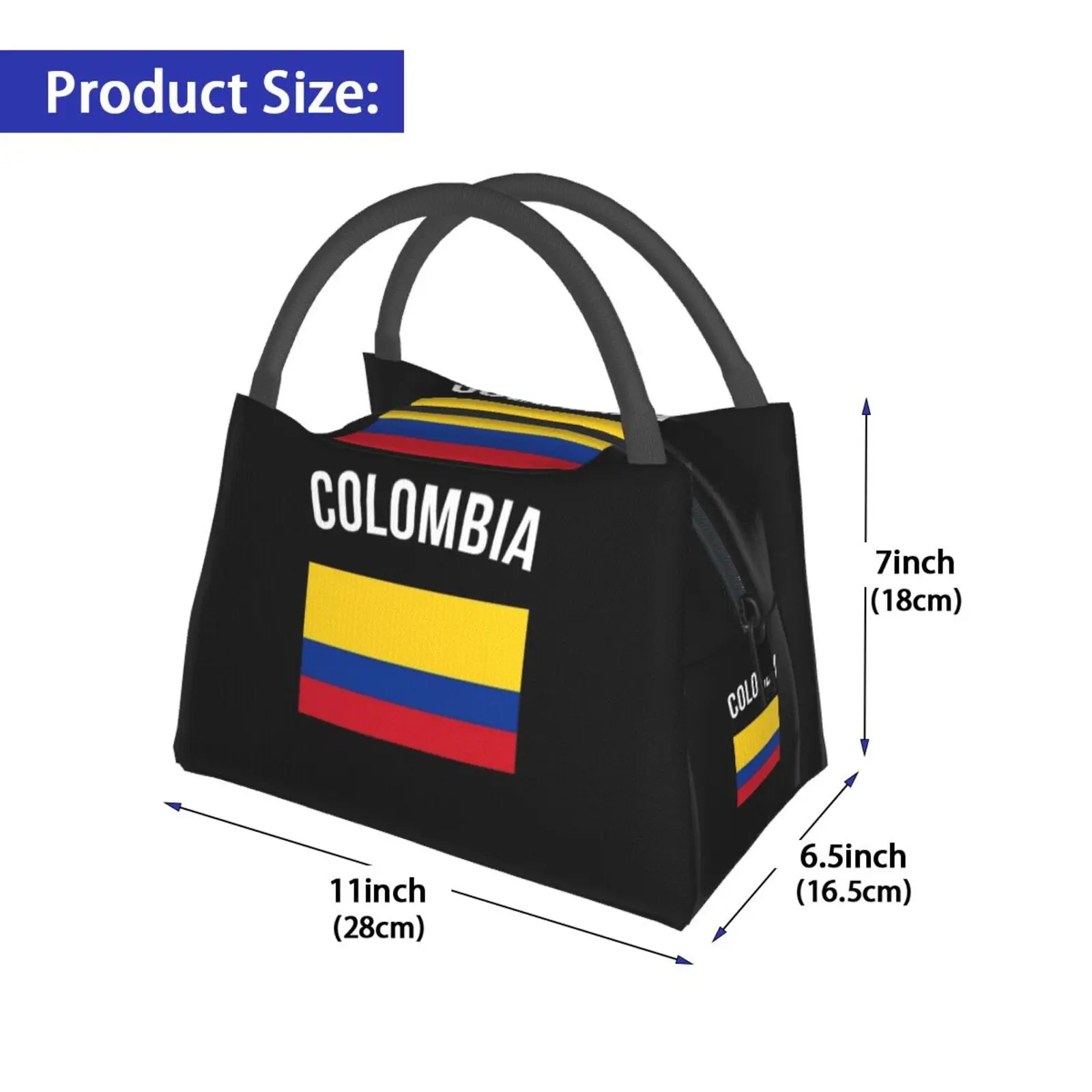 Portable Insulation Bag Colombia Flag Colombia Colombia Flag Colombian Colombian Flag Country Heart Love